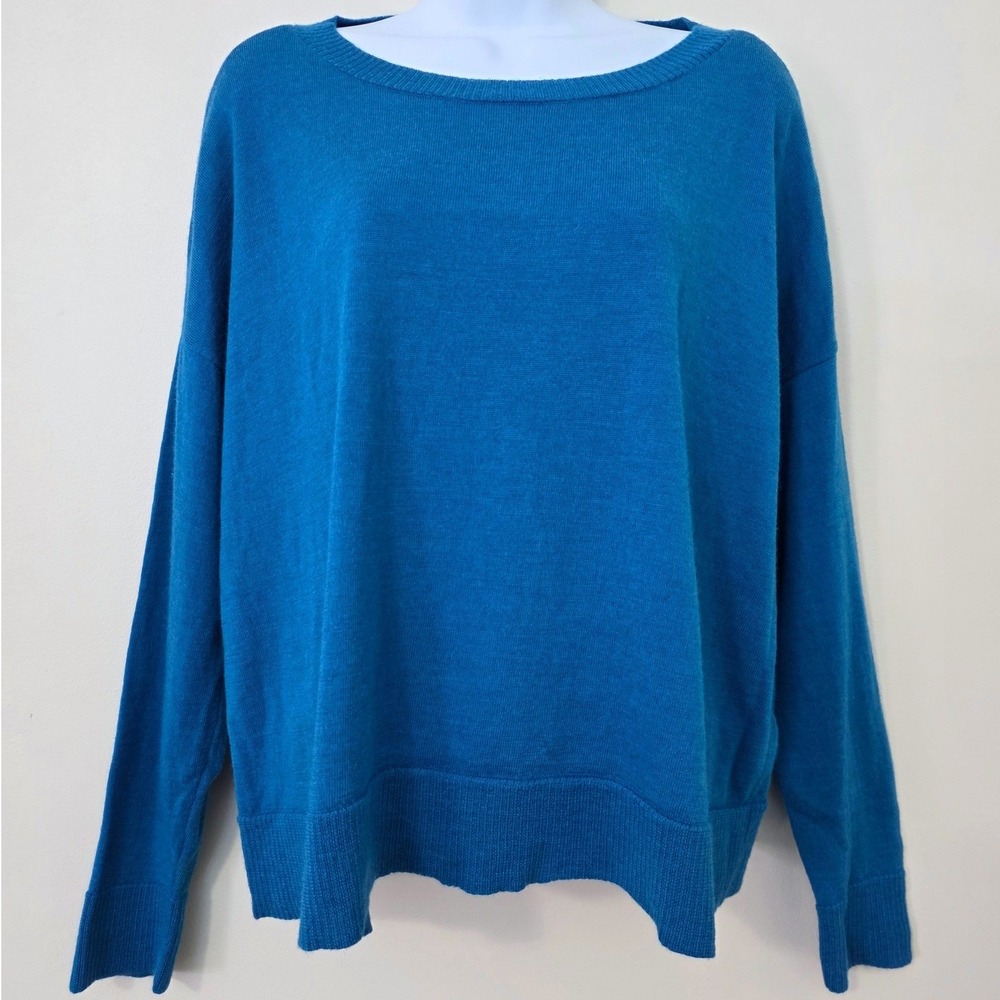 Eileen‎ Fisher Merino Wool Drop Sleeve Sweater Sz XS Oversized Lagenlook Slouchy